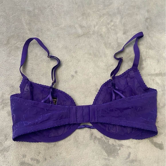 New! Victoria’s Secret Dream Angels Mesh Unlined Logo Demi Bra 10361 - Picture 3 of 7